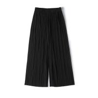 Polyester Nine Point Pants Wide Leg Trousers plain dyed Solid PC