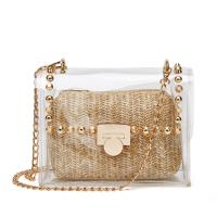 Plastic Jelly Bag Crossbody Bag with chain & bun & soft surface & transparent PC