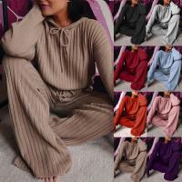 Algodón Conjunto casual de las mujeres, Pantalones & parte superior, Sólido, más colores para elegir,  Conjunto