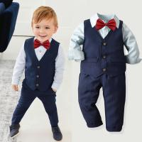 Cotton Boy Leisure Suit Cute solid suits Boys leisure Suits Formal Dress Kids Tuxedo Children Clothing Set with long sleeve