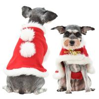 Polar Fleece Pet Dog Clothing christmas design patchwork Solid red PC