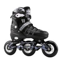 PVC for adult & adjustable Roller Skates Solid black Pair