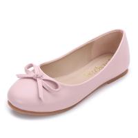 Beef Tendon & PU Leather with bowknot Girl Kids Shoes Pair