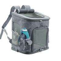 Polyester Pet Backpack hardwearing & breathable light gray PC