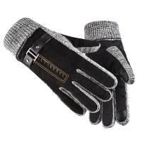 PU Leather Men Gloves fleece & thermal Solid PC