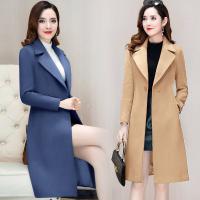 Woollen Cloth long style Women Coat & breathable patchwork Solid :4XL PC