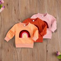 Cotton Children Sweatshirts & loose & breathable rainbow pattern PC