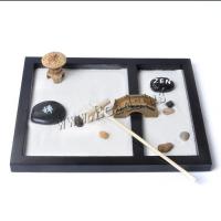 Fibra de madera de densidad media Adorno de caja de arena Zen, Tole Paintng,  trozo