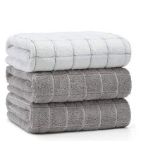 Cotton Soft & Absorbent Bath Towel three piece & breathable plaid mixed colors Bag