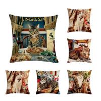 Cotton Linen Throw Pillow Covers washable printed PC