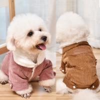 Velours côtelé Vêtements pour chiens de compagnie Lettre plus de couleurs pour le choix pièce
