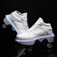 Plástico ABS Zapatos de skate, carta, blanco,  Par