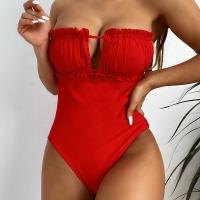 Polyamide One-piece Swimsuit & breathable red :L PC