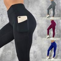 Polyester High Waist Women Yoga Pants lift the hip PC