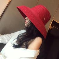 Paja Pasarela sombrero de paja, Sólido, más colores para elegir, :13cm大沿,  trozo