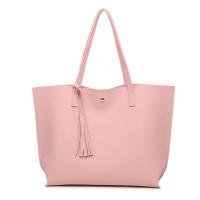 Women Tote Bags Top Handle Satchel Handbags PU Faux Leather Tote Bag with Tassel Shoulder Purse Handbag large capacity & soft surface Solid