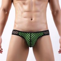Mesh Fabric Men Brief & hollow & breathable plain dyed Solid :XL PC
