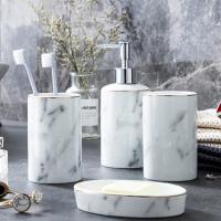 Ceramics Creative & thermostability Washing Set durable & four piece Marbling white Set