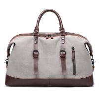 Microfiber PU Synthetic Leather & Canvas Travelling Bag large capacity & attached with hanging strap Solid PC