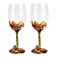 Cristal Esmaltes Vaso de agua, forma de la flor, más colores para elegir,  trozo