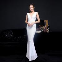 Polyester Long Evening Dress & breathable Sequin Solid PC