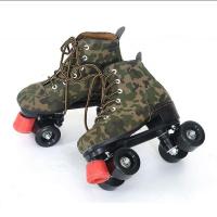 PU Leather Roller Skates hardwearing & unisex & breathable camouflage Pair