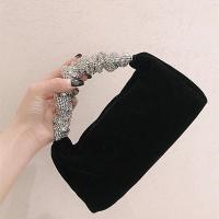 Polyester Clutch Bag soft surface & portable Solid black PC