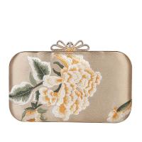 Polyester Box Bag Clutch Bag embroidered floral gold PC