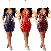 Polyester Slim Sexy Package Hip Dresses Solid :XXL PC