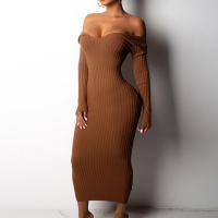 Baumwolle Pullover Kleid, Gestrickte, Solide, mehr Farben zur Auswahl,  Stück
