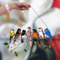 Acrylic Hanging Decoration  bird pattern PC