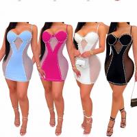 Polyester Sexy Package Hip Dresses & breathable Solid :XXL PC