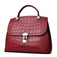 Cowhide Handbag soft surface & attached with hanging strap crocodile grain PC