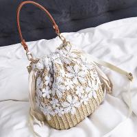 Straw & Lace cross body & Easy Matching Handbag durable & hardwearing & attached with hanging strap PC