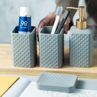 Ceramics thermostability Washing Set corrosion proof & four piece Soap Case & Liquid Bottle & Tooth Mug Solid Set