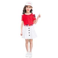 Cotton Children Clothes Set & two piece skirt & top Set