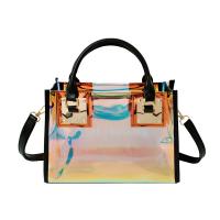PU Leather Jelly Bag Handbag soft surface & attached with hanging strap & two piece Solid PC
