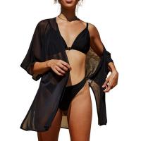 Polyester Sport Swimming Cover Ups & loose black PC