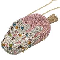 Rhinestone Clutch Bag attached with hanging strap PC