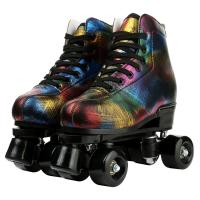 Microfiber Leather Roller Skates & breathable Pair
