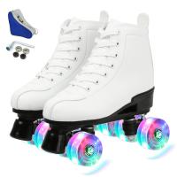 PU Leather Roller Skates & unisex Rubber & PU Rubber plain dyed Solid :45 Pair
