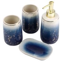 Ceramics Washing Set four piece blue Set