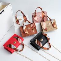 PU Leather Handbag with chain & soft surface & attached with hanging strap PC