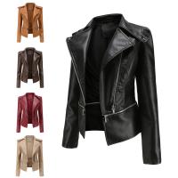 PU Leather Plus Size Women Coat & detachable Solid PC