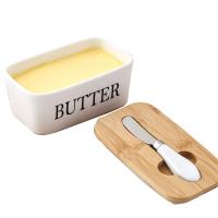 Porzellan & Holz Butter-Box, mehr Farben zur Auswahl,  Stück