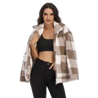 Polyester & Cotton Women Coat & thermal plaid PC