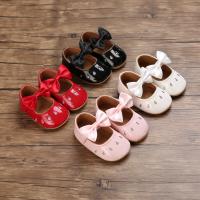 PU Leather velcro & Low Cut Prewalker & for girl Solid Pair