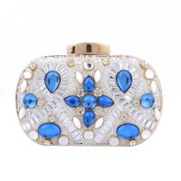 Satin hard-surface Clutch Bag with rhinestone ABS & PC-Polycarbonate Solid PC