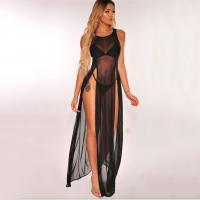 Polyester Swimming Cover Ups side slit Solid PC
