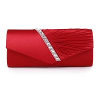 Polyester Clutch Bag detachable strap & with rhinestone PC